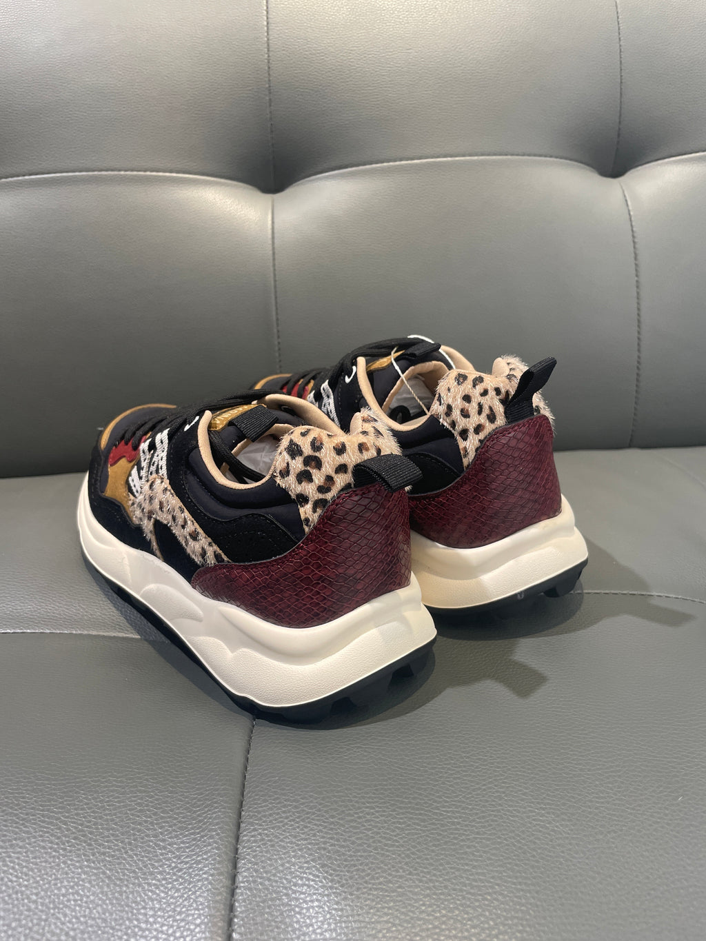 Sneaker - BLACK/LEOPARD