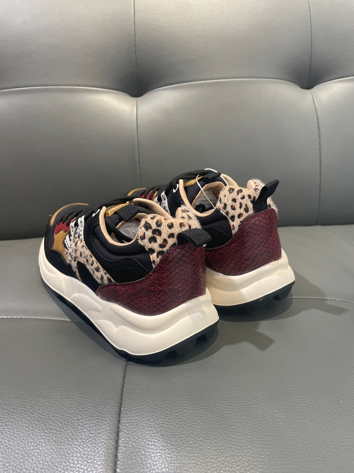 Sneaker - BLACK/LEOPARD