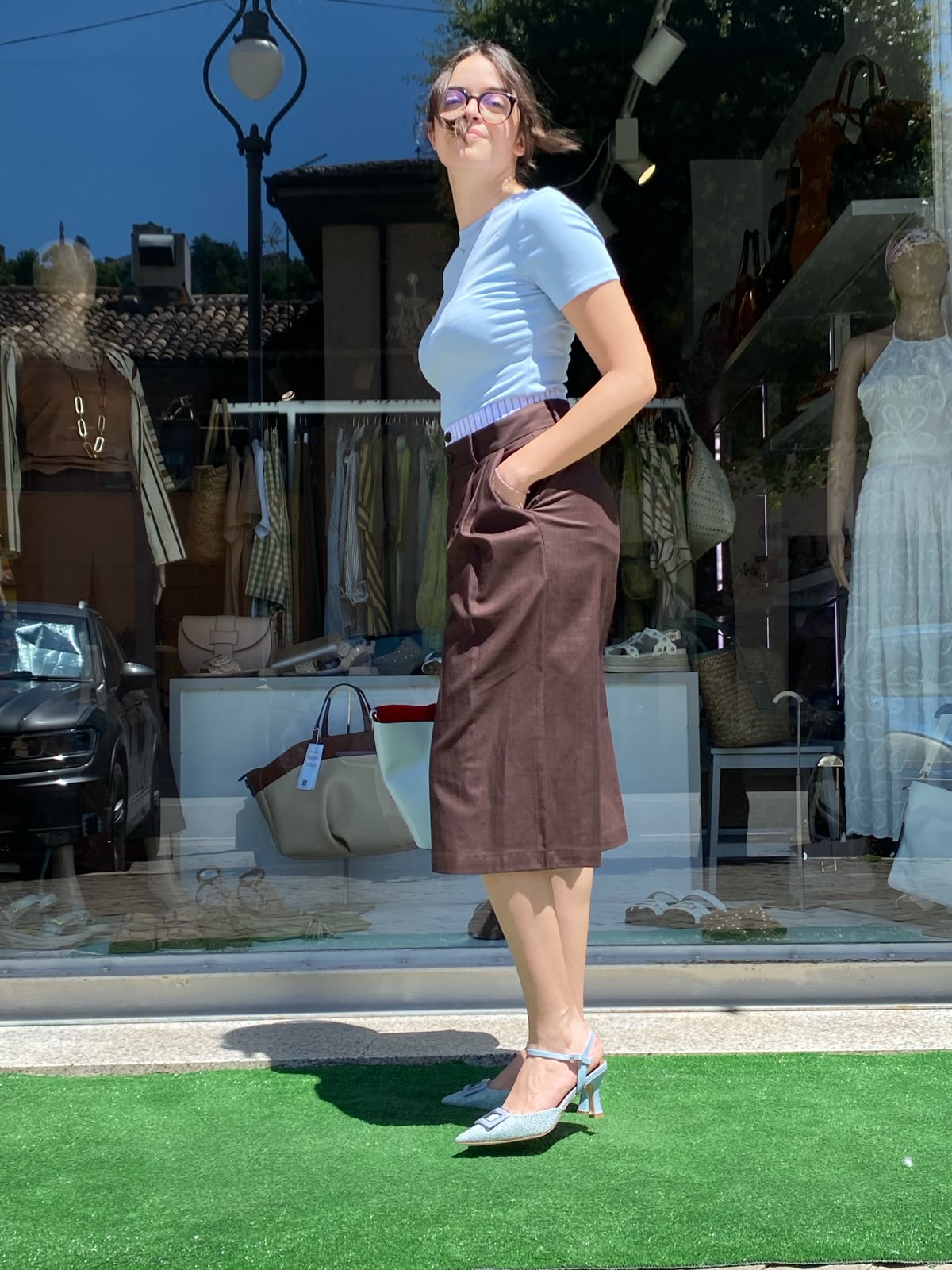 Pantalone Bermuda - Marrone
