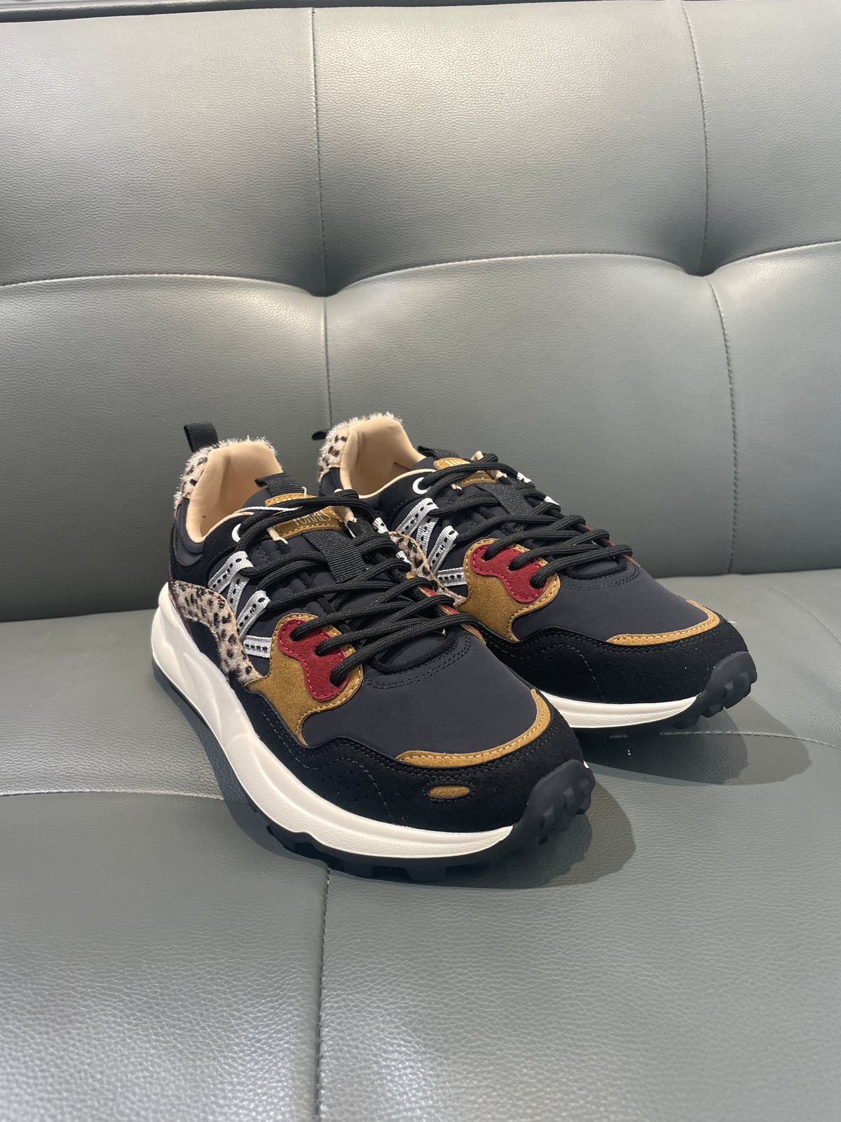 Sneaker - BLACK/LEOPARD